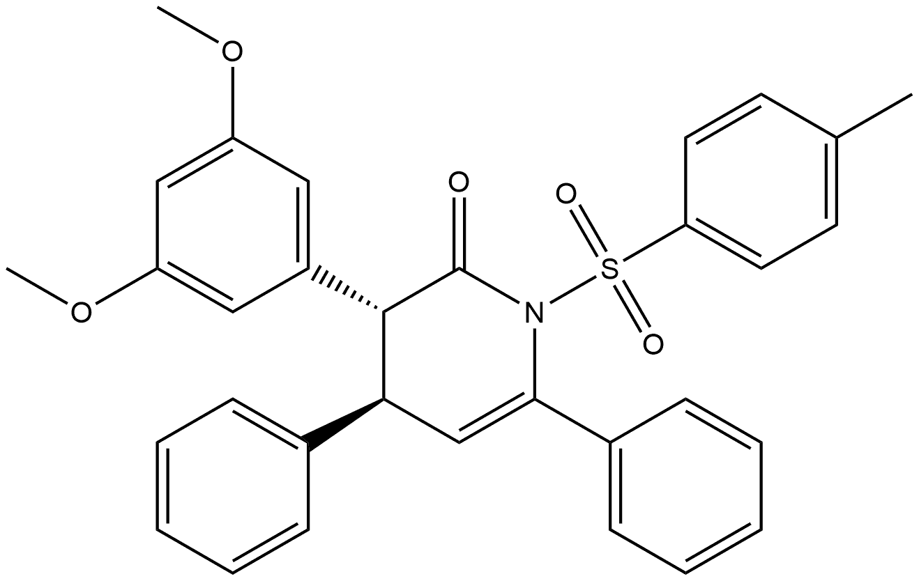 (3R,4R)-3-(3,5-Dimethoxyphenyl)-3,4-dihydro-1-[(4-methylphenyl)sulfonyl]-4,6-diphenyl-2(1H)-pyridinone Structure