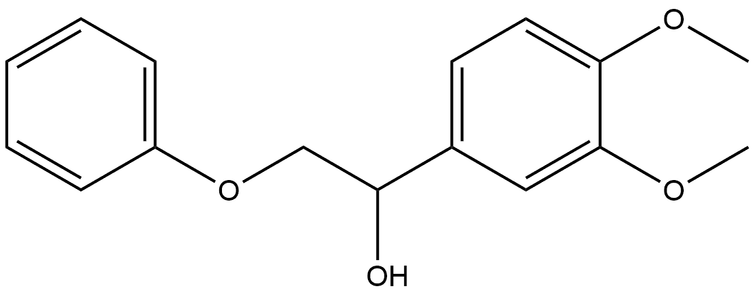 1-(3,4-Dimethoxyphenyl)-2-phenoxyethanol 구조식 이미지