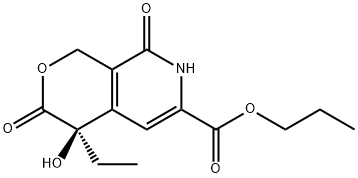 Propyl (R)-4-ethyl-4-hydroxy-3,8-dioxo-3,4,7,8-tetrahydro-1H-pyrano[3,4-c]pyridine-6-carboxylate Structure