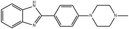 1H-Benzimidazole, 2-[4-(4-methyl-1-piperazinyl)phenyl]- 구조식 이미지