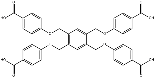 4,4',4'',4'''-((benzene-1,2,4,5-tetrayltetrakis(methylene))tetrakis(oxy))tetrabenzoic acid Structure
