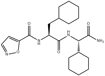 Glycinamide, 3-cyclohexyl-N-(5-isoxazolylcarbonyl)-L-alanyl-2-cyclohexyl-, (2S)- 구조식 이미지