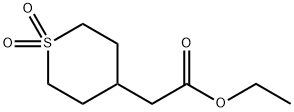 ethyl 2-(1,1-dioxidotetrahydro-2H-thiopyran-4-yl)acetate Structure