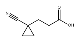 Cyclopropanepropanoic acid, 1-cyano- Structure