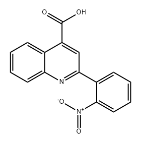 4-Quinolinecarboxylic acid, 2-(2-nitrophenyl)- 구조식 이미지