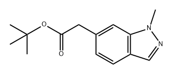 1H-Indazole-6-acetic acid, 1-methyl-, 1,1-dimethylethyl ester 구조식 이미지
