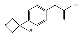 Benzeneacetic acid, 4-(3-hydroxy-3-oxetanyl)- Structure