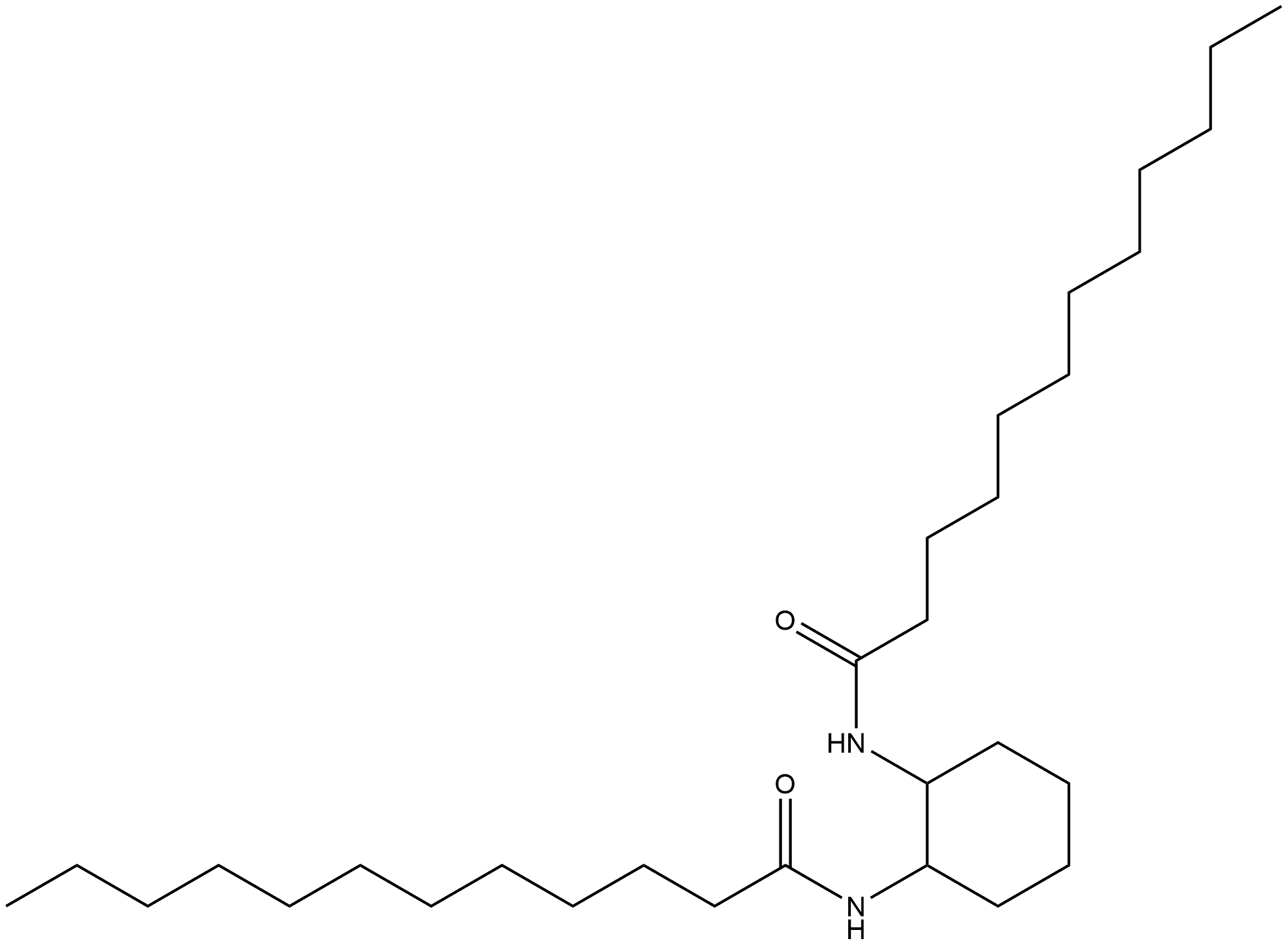 Dodecanamide, N,N'-(1R,2R)-1,2-cyclohexanediylbis- Structure