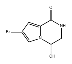 Pyrrolo[1,2-a]pyrazin-1(2H)-one, 7-bromo-3,4-dihydro-4-hydroxy- Structure