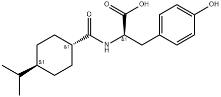 D-Tyrosine, N-[[trans-4-(1-methylethyl)cyclohexyl]carbonyl]- Structure