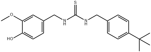 Thiourea, N'-[[4-(1,1-dimethylethyl)phenyl]methyl]-N-[(4-hydroxy-3-methoxyphenyl)methyl]- 구조식 이미지