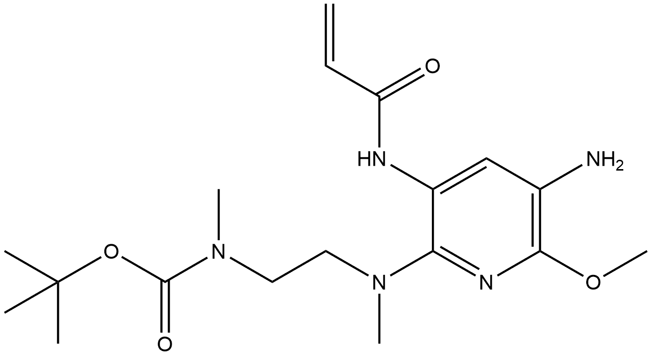 N-[5-Amino-2-[[2-[Boc-(methyl)amino]ethyl](methyl)amino]-6-methoxy-3-pyridyl]acrylamide Structure