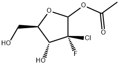 D-erythro-Pentofuranose, 2-chloro-2-deoxy-2-fluoro-, 1-acetate, (2S)- Structure