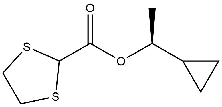 (1S)-1-Cyclopropylethyl 1,3-dithiolane-2-carboxylate Structure