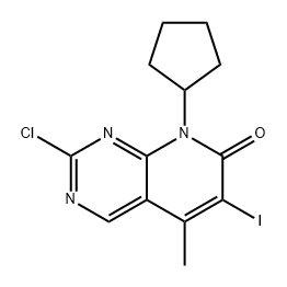 Pyrido[2,3-d]pyrimidin-7(8H)-one, 2-chloro-8-cyclopentyl-6-iodo-5-methyl- Structure