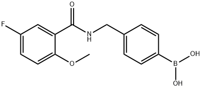 Boronic acid, B-[4-[[(5-fluoro-2-methoxybenzoyl)amino]methyl]phenyl]- Structure