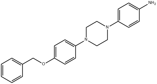 Benzenamine, 4-[4-[4-(phenylmethoxy)phenyl]-1-piperazinyl]- Structure