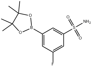 3-fluoro-5-(4,4,5,5-tetramethyl-1,3,2-dioxaborolan-
2-yl)benzene-1-sulfonamide Structure