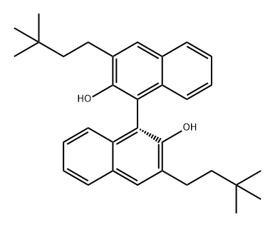 [1,1'-Binaphthalene]-2,2'-diol, 3,3'-bis(3,3-dimethylbutyl)-, (1R)- 구조식 이미지