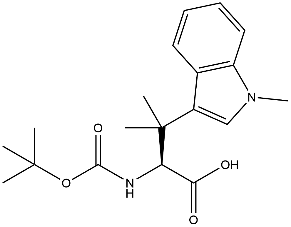 L-Tryptophan, N-[(1,1-dimethylethoxy)carbonyl]-β,β,1-trimethyl- (9CI) Structure