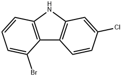 9H-Carbazole, 5-bromo-2-chloro- 구조식 이미지