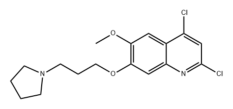 Quinoline, 2,4-dichloro-6-methoxy-7-[3-(1-pyrrolidinyl)propoxy]- Structure