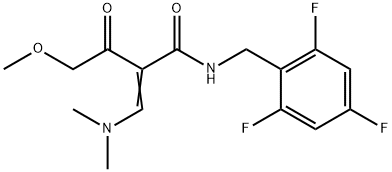 Butanamide, 2-[(dimethylamino)methylene]-4-methoxy-3-oxo-N-[(2,4,6-trifluorophenyl)methyl]- Structure