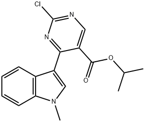 5-Pyrimidinecarboxylic acid, 2-chloro-4-(1-methyl-1H-indol-3-yl)-, 1-methylethyl ester 구조식 이미지