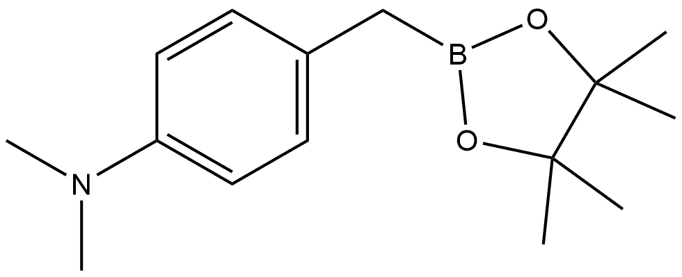 N,N-dimethyl-4-((4,4,5,5-tetramethyl-1,3,2-dioxaborolan-2-yl)methyl)aniline Structure