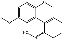 2-Cyclohexen-1-one, 2-(2,5-dimethoxyphenyl)-, oxime Structure