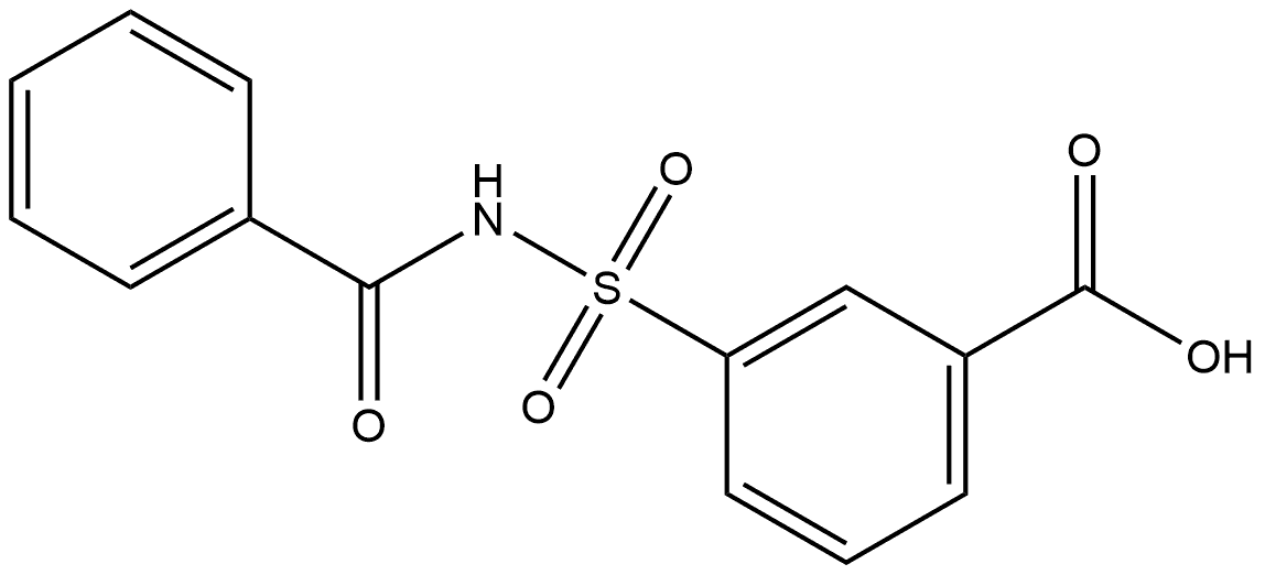 3-[(Benzoylamino)sulfonyl]benzoic acid Structure