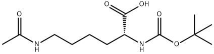 D-Lysine, N6-acetyl-N2-[(1,1-dimethylethoxy)carbonyl]- 구조식 이미지