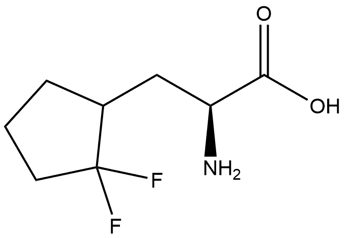 Cyclopentanepropanoic acid, α-amino-2,2-difluoro-, (αS)- Structure