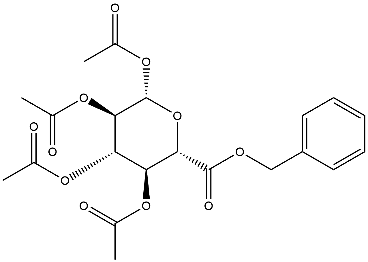1,2,3,4-Tetra-O-acetyl-β-D-glucopyranuronic acid benzyl ester 구조식 이미지