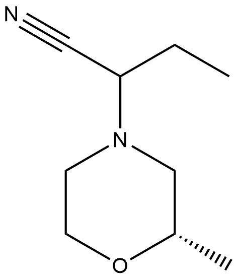 4-Morpholineacetonitrile,α-ethyl-2-methyl-,(2S)- Structure
