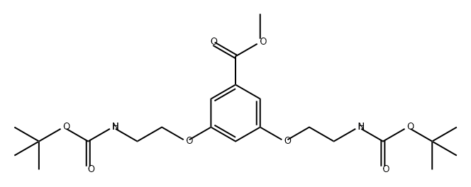 Benzoic acid, 3,5-bis[2-[[(1,1-dimethylethoxy)carbonyl]amino]ethoxy]-, methyl ester Structure