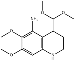 5-Quinolinamine, 4-(dimethoxymethyl)-1,2,3,4-tetrahydro-6,7-dimethoxy- Structure