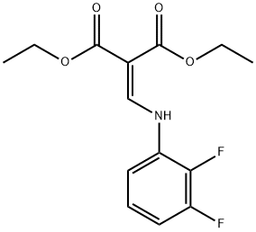 Propanedioic acid, 2-[[(2,3-difluorophenyl)amino]methylene]-, 1,3-diethyl ester 구조식 이미지