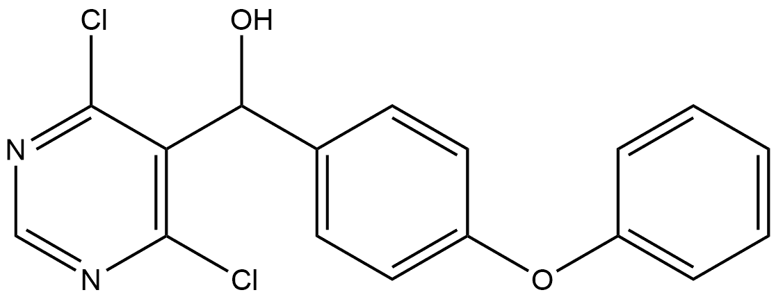 5-Pyrimidinemethanol, 4,6-dichloro-α-(4-phenoxyphenyl)- Structure