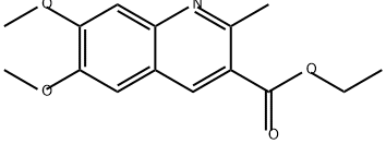 3-Quinolinecarboxylic acid, 6,7-dimethoxy-2-methyl-, ethyl ester 구조식 이미지