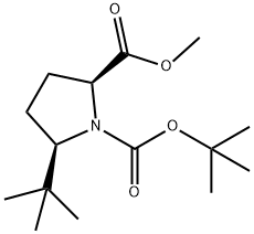 1,2-Pyrrolidinedicarboxylic acid, 5-(1,1-dimethylethyl)-, 1-(1,1-dimethylethyl) 2-methyl ester, (2S,5R)- 구조식 이미지