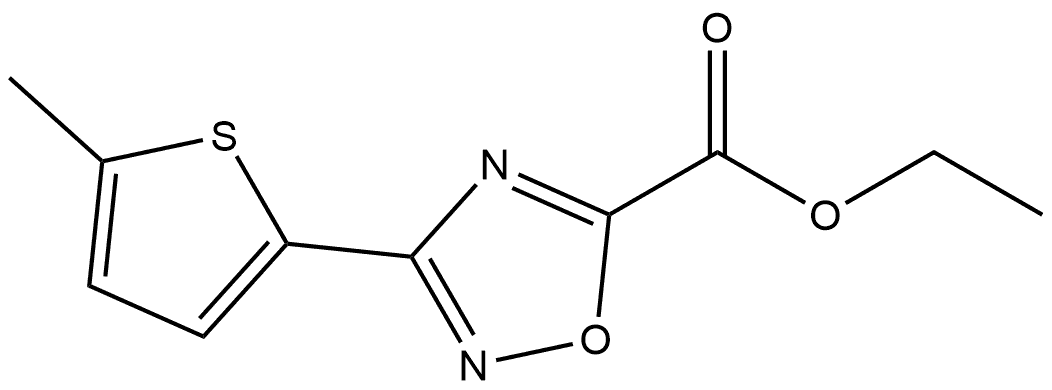 Ethyl 3-(5-Methyl-2-thienyl)-1,2,4-oxadiazole-5-carboxylate Structure