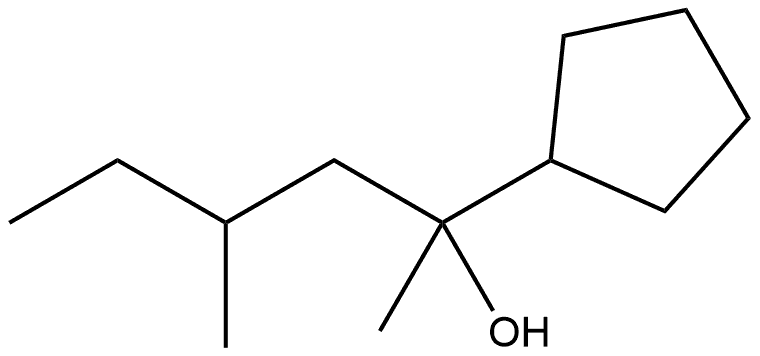 α-Methyl-α-(2-methylbutyl)cyclopentanemethanol Structure