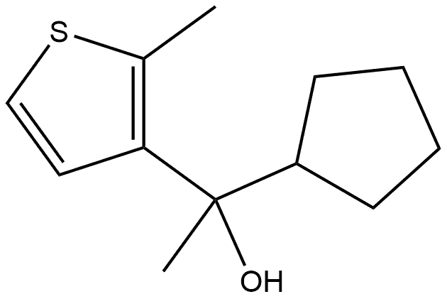 α-Cyclopentyl-α,2-dimethyl-3-thiophenemethanol Structure