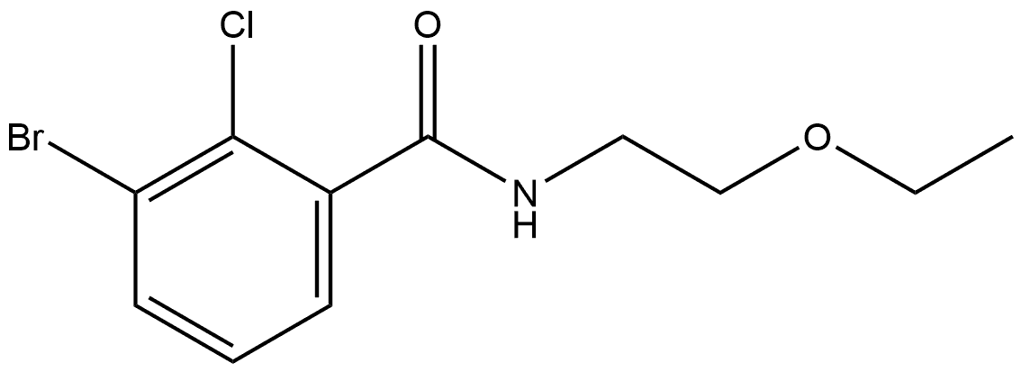 3-Bromo-2-chloro-N-(2-ethoxyethyl)benzamide Structure