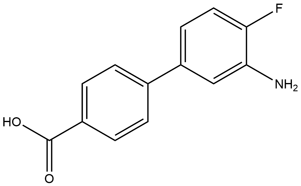 3'-Amino-4'-fluoro[1,1'-biphenyl]-4-carboxylic acid Structure