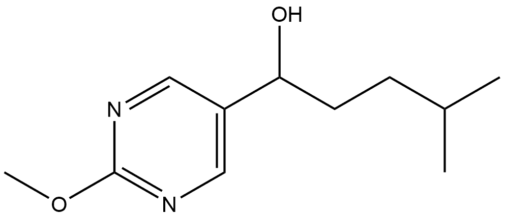 2-Methoxy-α-(3-methylbutyl)-5-pyrimidinemethanol Structure