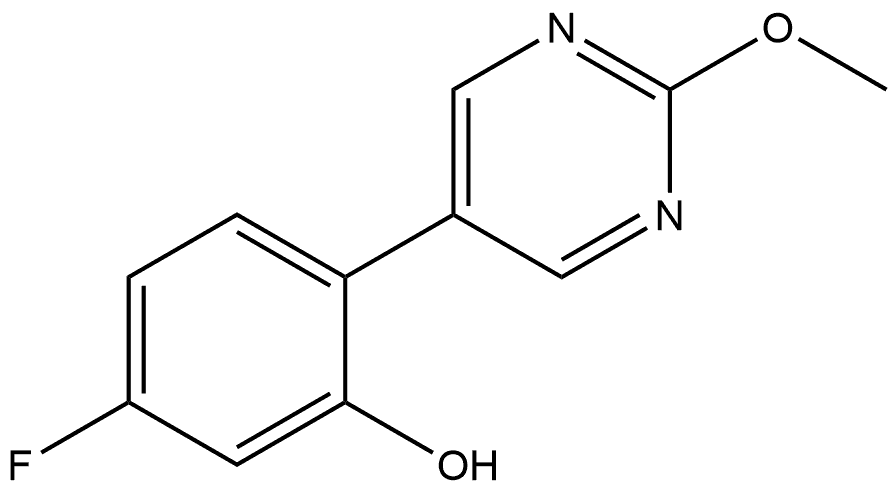 5-Fluoro-2-(2-methoxy-5-pyrimidinyl)phenol Structure