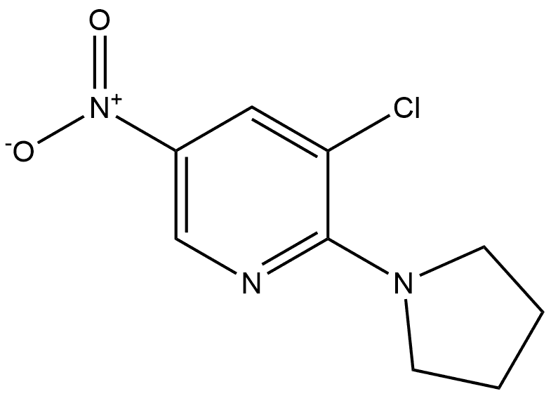 3-chloro-5-nitro-2-(pyrrolidin-1-yl)pyridine Structure