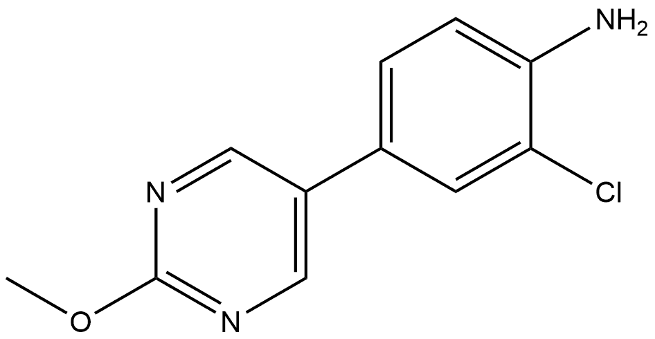 2-Chloro-4-(2-methoxy-5-pyrimidinyl)benzenamine Structure